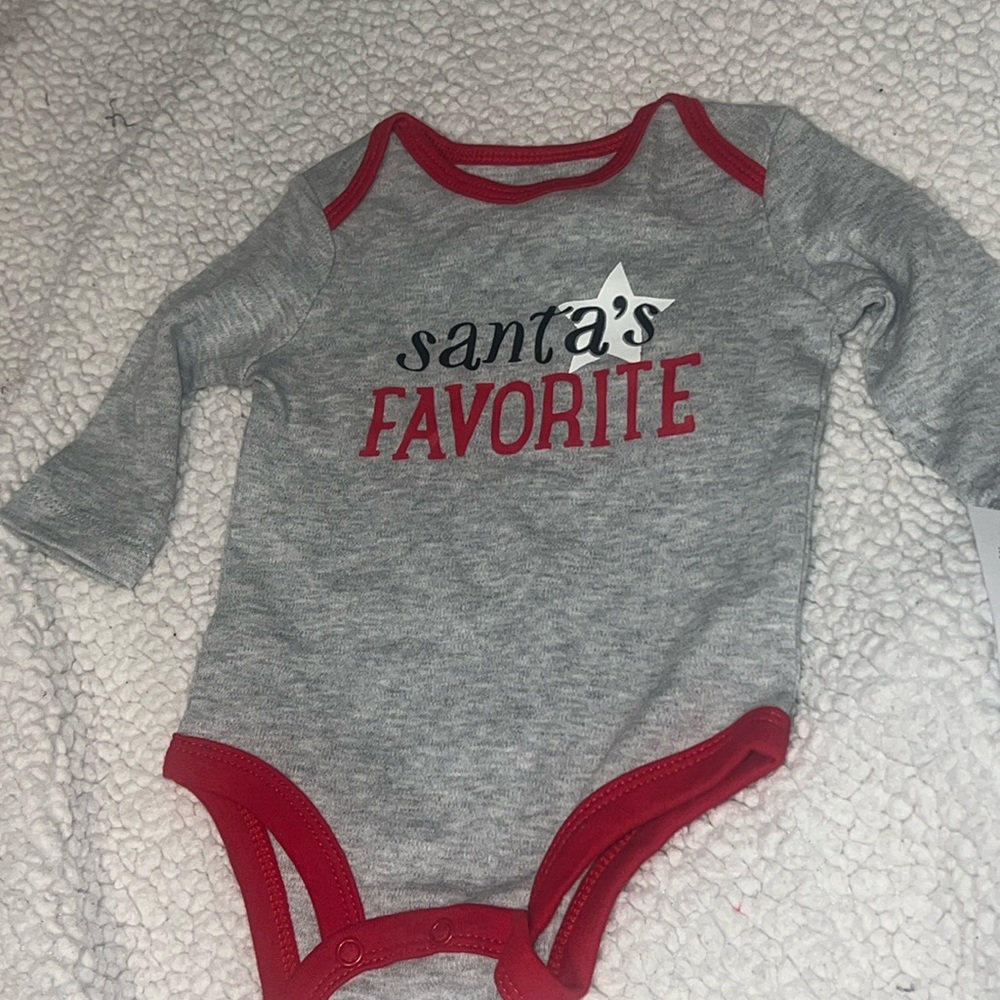 Santa’s Favorite baby onesie- size 3 months - brand new-Carter’s- #1stXMas